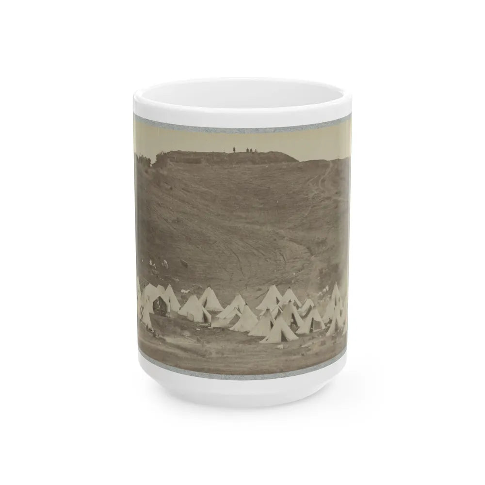 Belle Plain Landing, Va., Confederate Entrenchments On Hill (U.S. Civil War) White Coffee Mug-15oz-Go Mug Yourself