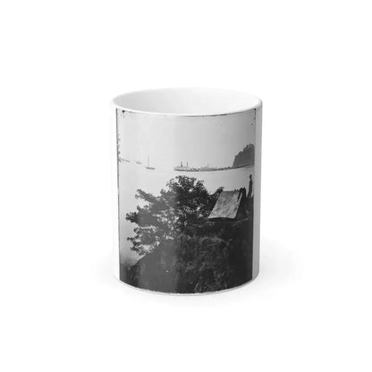 Belle Plain Landing, Virginia. Distance View of Belle Plain Landing on the James River (U.S. Civil War) Color Changing Coffee Mug 11oz Default Title - Go Mug Yourself