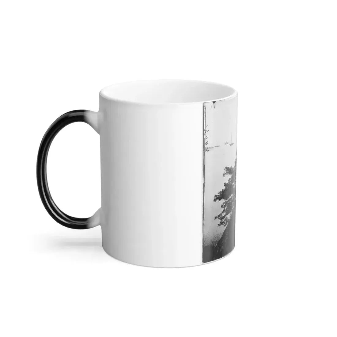 Belle Plain Landing, Virginia. Distance View of Belle Plain Landing on the James River (U.S. Civil War) Color Changing Coffee Mug 11oz - Go Mug Yourself
