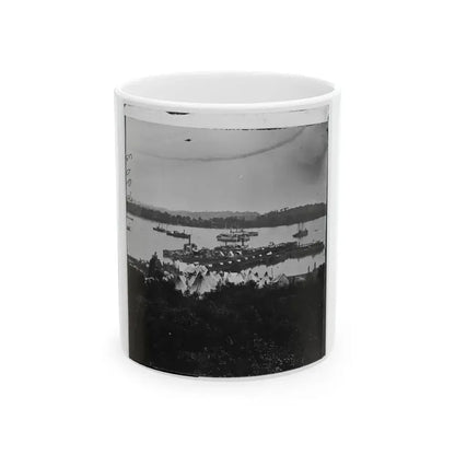 Belle Plain Landing, Virginia. View Of Camp And Transports. (Lower Landing). Photo Taken Near Bull Bluff -2 (U.S. Civil War) White Coffee Mug 11oz - Go Mug Yourself