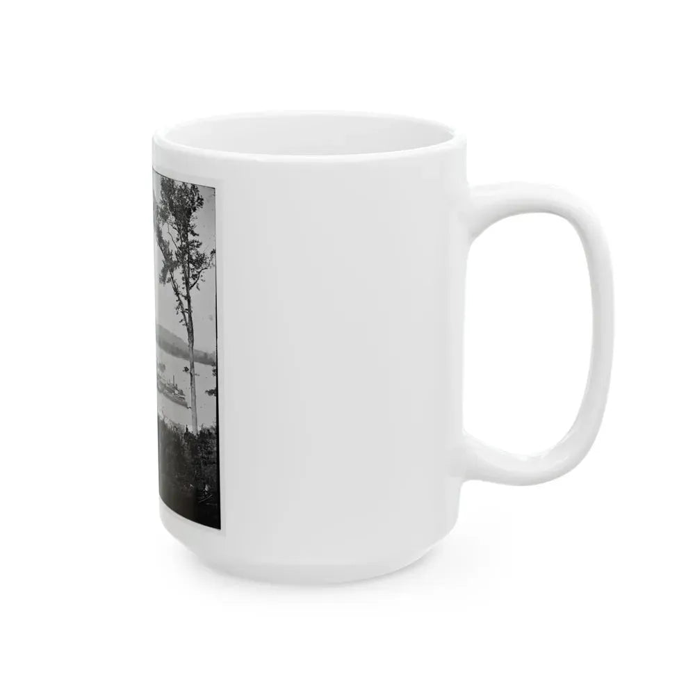 Belle Plain Landing, Virginia. View Of Camp And Transports. (Lower Landing). Photo Taken Near Bull Bluff -3 (U.S. Civil War) White Coffee Mug - Go Mug Yourself