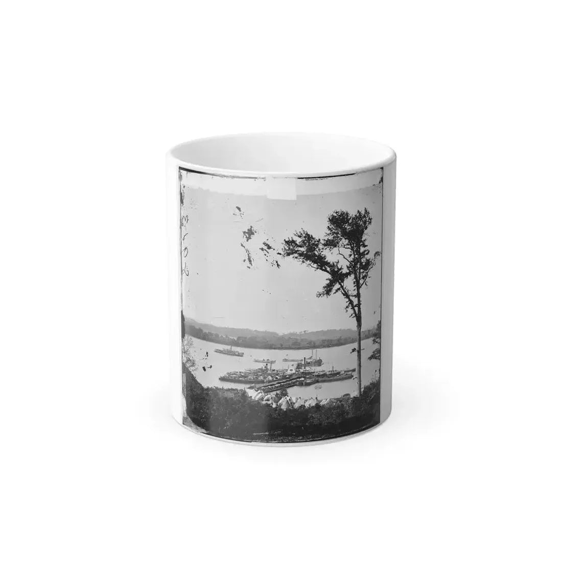 Belle Plain Landing, Virginia. View of Camp and Transports. (Lower Landing). Photo Taken Near Bull Bluff (U.S. Civil War) Color Changing Coffee Mug 11oz Default Title - Go Mug Yourself