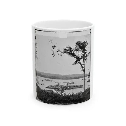Belle Plain Landing, Virginia. View Of Camp And Transports. (Lower Landing). Photo Taken Near Bull Bluff (U.S. Civil War) White Coffee Mug 11oz - Go Mug Yourself