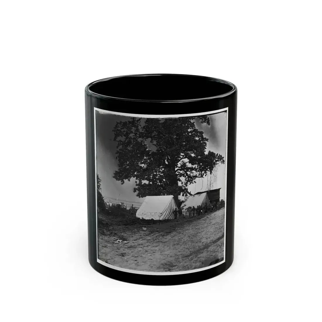 Belle Plain Landing, Virginia. View Of The Tents Of The Sanitary Commission (U.S. Civil War) Black Coffee Mug 11oz - Go Mug Yourself