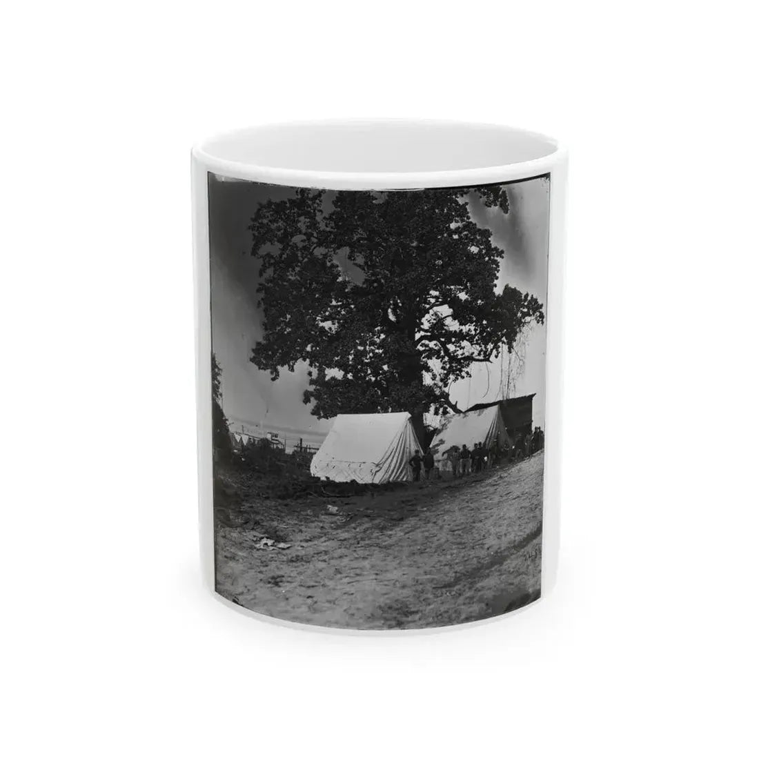 Belle Plain Landing, Virginia. View Of The Tents Of The Sanitary Commission (U.S. Civil War) White Coffee Mug 11oz - Go Mug Yourself