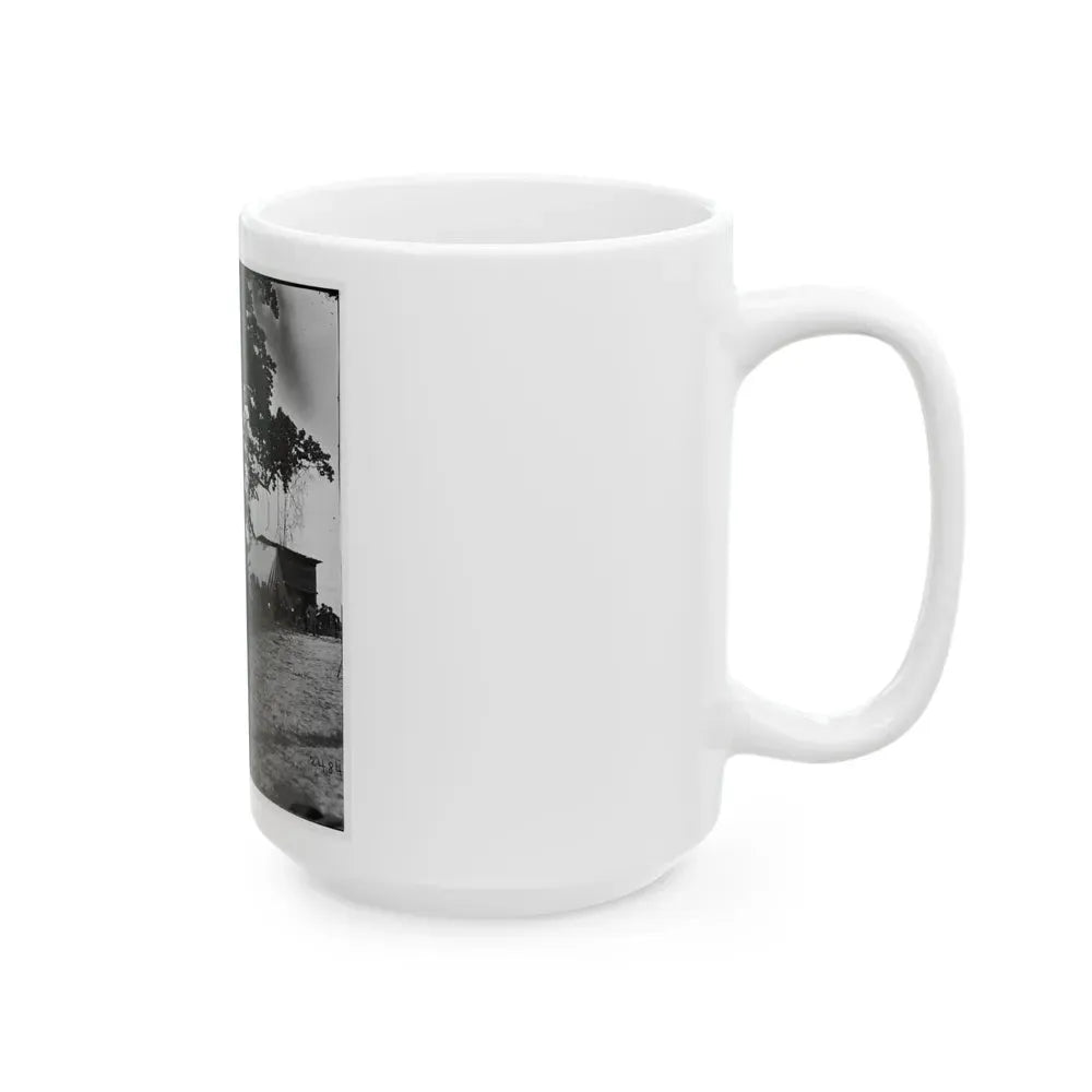 Belle Plain Landing, Virginia. View Of The Tents Of The Sanitary Commission (U.S. Civil War) White Coffee Mug - Go Mug Yourself