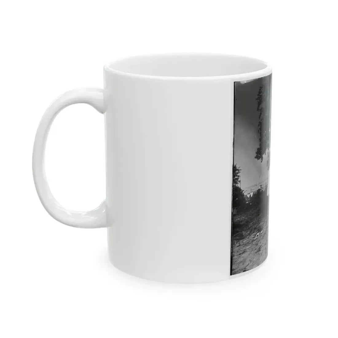 Belle Plain Landing, Virginia. View Of The Tents Of The Sanitary Commission (U.S. Civil War) White Coffee Mug - Go Mug Yourself
