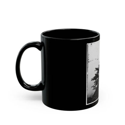 Belle Plain Landing, Virginia. Distance View Of Belle Plain Landing On The James River (U.S. Civil War) Black Coffee Mug-Go Mug Yourself