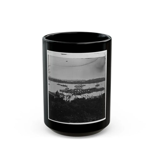 Belle Plain Landing, Virginia. View Of Camp And Transports. (Lower Landing). Photo Taken Near Bull Bluff -2 (U.S. Civil War) Black Coffee Mug-15oz-Go Mug Yourself