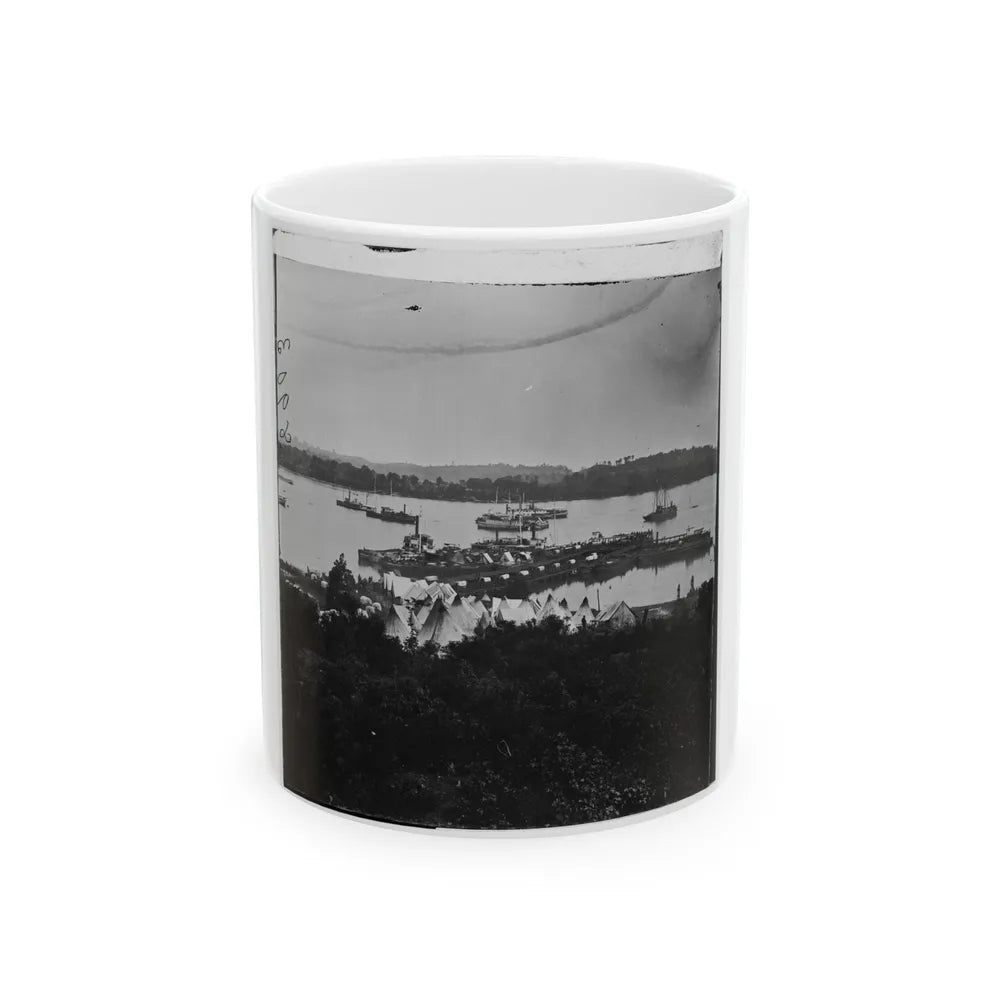 Belle Plain Landing, Virginia. View Of Camp And Transports. (Lower Landing). Photo Taken Near Bull Bluff -2 (U.S. Civil War) White Coffee Mug-11oz-Go Mug Yourself