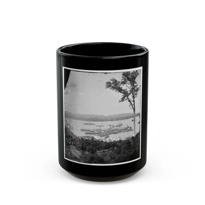 Belle Plain Landing, Virginia. View Of Camp And Transports. (Lower Landing). Photo Taken Near Bull Bluff -3 (U.S. Civil War) Black Coffee Mug-15oz-Go Mug Yourself