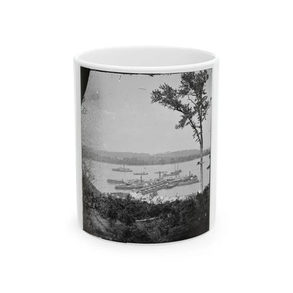 Belle Plain Landing, Virginia. View Of Camp And Transports. (Lower Landing). Photo Taken Near Bull Bluff -3 (U.S. Civil War) White Coffee Mug-11oz-Go Mug Yourself