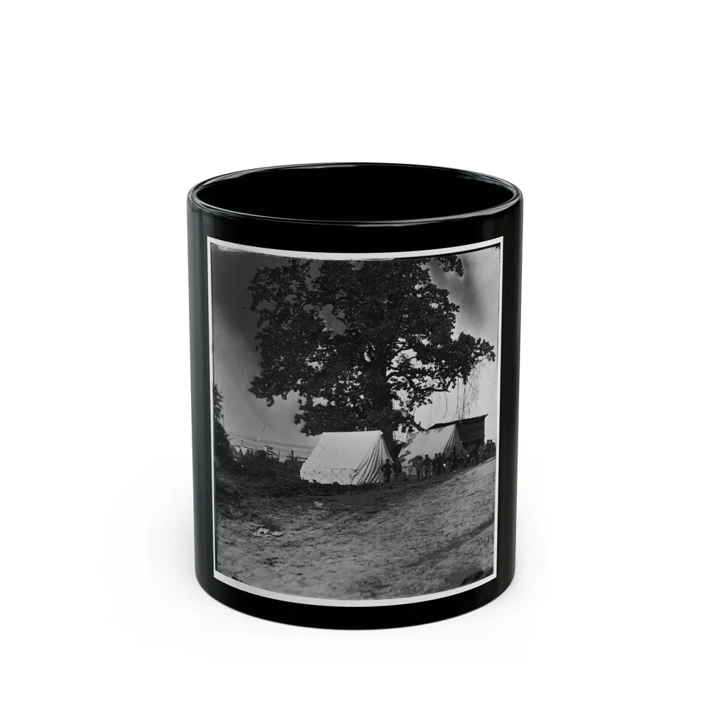 Belle Plain Landing, Virginia. View Of The Tents Of The Sanitary Commission (U.S. Civil War) Black Coffee Mug-11oz-Go Mug Yourself