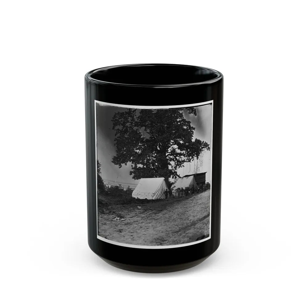 Belle Plain Landing, Virginia. View Of The Tents Of The Sanitary Commission (U.S. Civil War) Black Coffee Mug-15oz-Go Mug Yourself