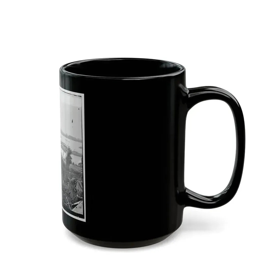 Belle Plain, Va.  Army Wagons And Transports At The Lower Landing (U.S. Civil War) Black Coffee Mug - Go Mug Yourself