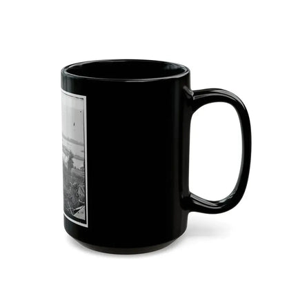 Belle Plain, Va.  Army Wagons And Transports At The Lower Landing (U.S. Civil War) Black Coffee Mug - Go Mug Yourself