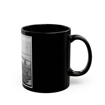 Belle Plain, Va.  Army Wagons And Transports At The Lower Landing (U.S. Civil War) Black Coffee Mug - Go Mug Yourself