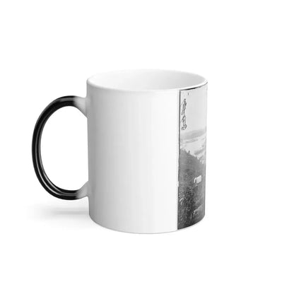 Belle Plain, Va.  Army Wagons and Transports at the Lower Landing (U.S. Civil War) Color Changing Coffee Mug 11oz - Go Mug Yourself