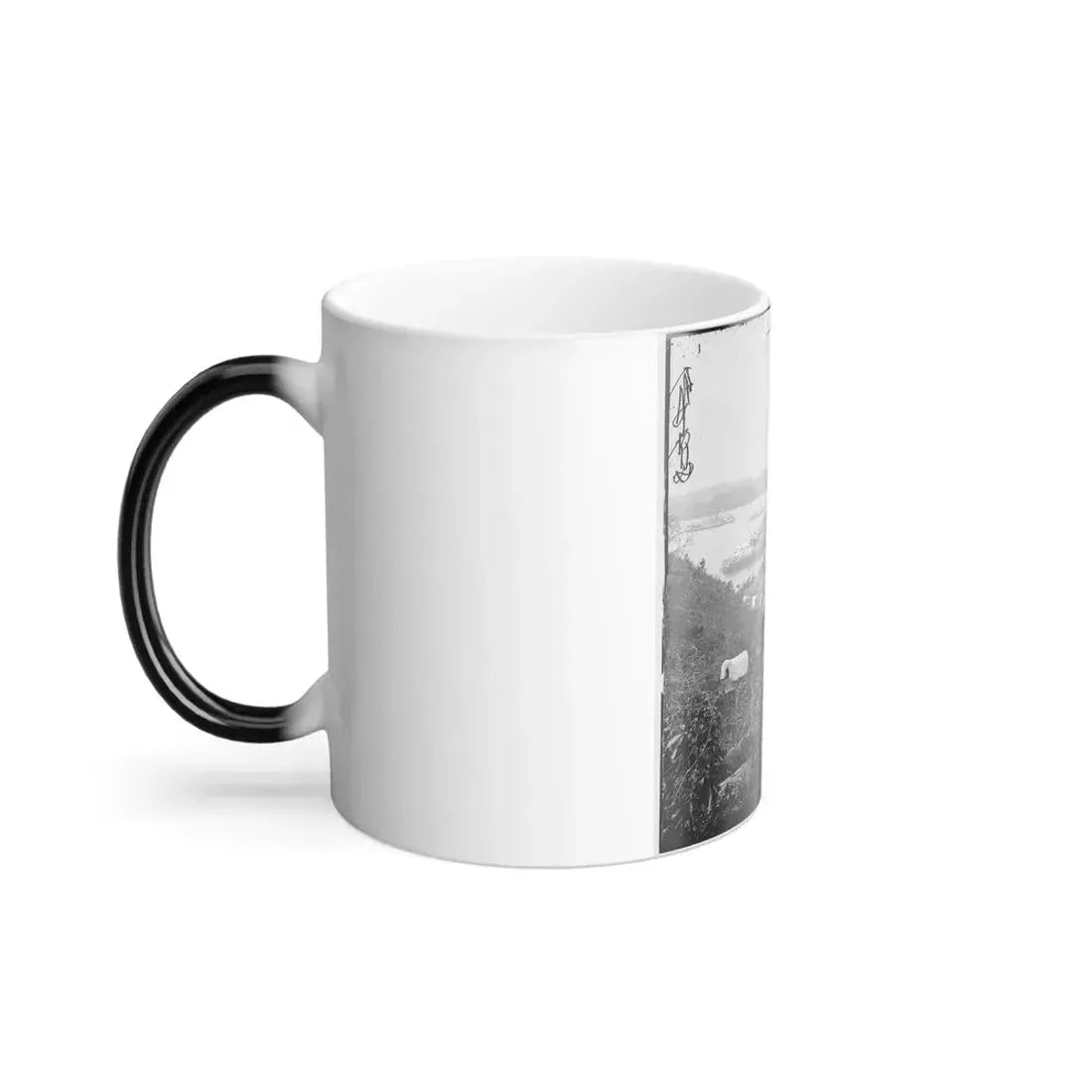 Belle Plain, Va.  Army Wagons and Transports at the Lower Landing (U.S. Civil War) Color Changing Coffee Mug 11oz - Go Mug Yourself