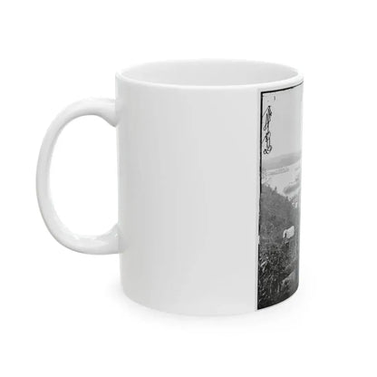Belle Plain, Va.  Army Wagons And Transports At The Lower Landing (U.S. Civil War) White Coffee Mug - Go Mug Yourself