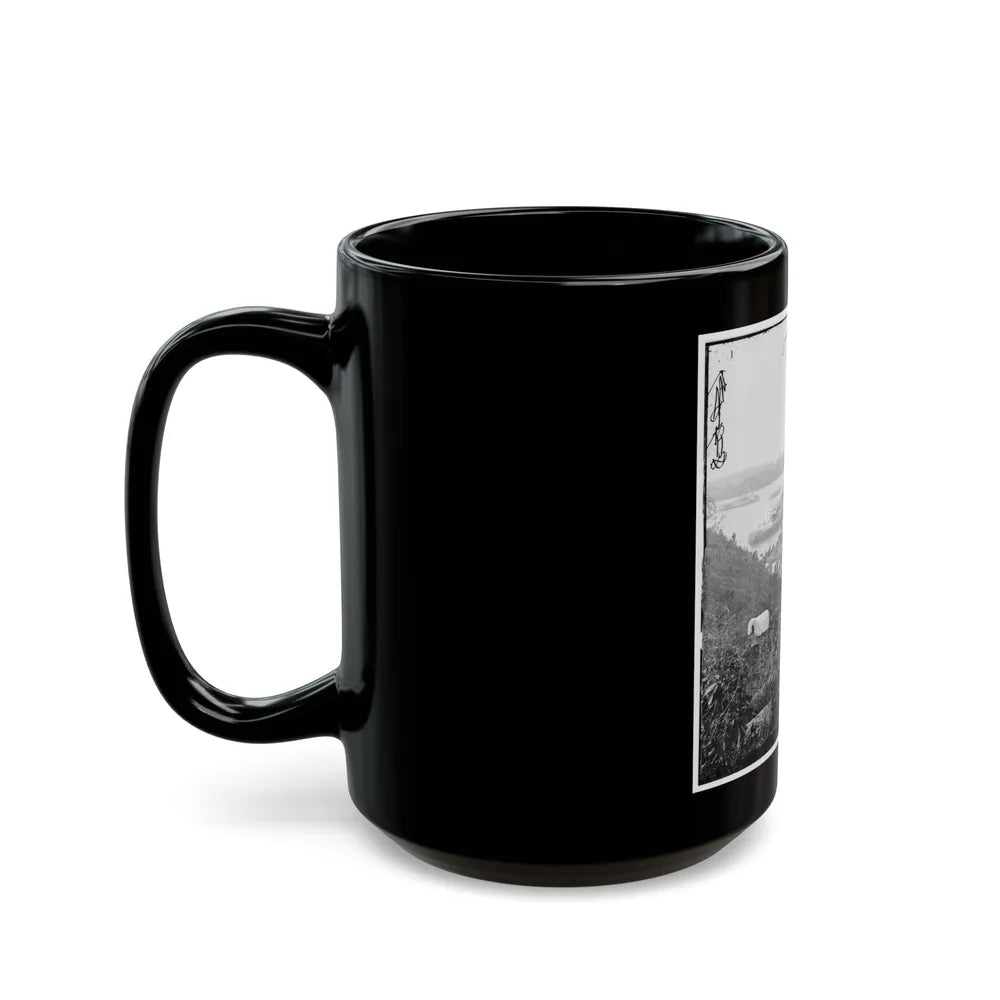 Belle Plain, Va. Army Wagons And Transports At The Lower Landing (U.S. Civil War) Black Coffee Mug-Go Mug Yourself