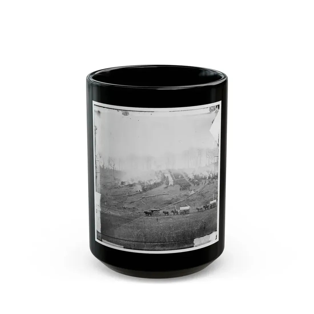 Belle Plain, Virginia. Camp Of 150th Pennsylvania Infantry (U.S. Civil War) Black Coffee Mug 15oz - Go Mug Yourself