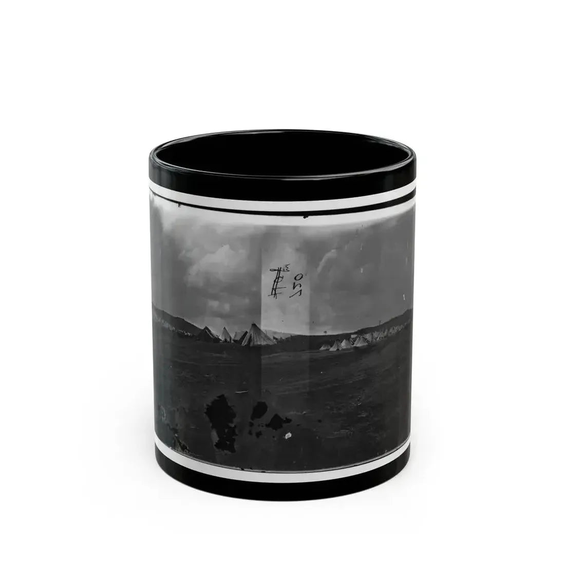 Belle Plain, Virginia. Camp Of Negro Laborers In Quartermaster Department (U.S. Civil War) Black Coffee Mug 11oz - Go Mug Yourself
