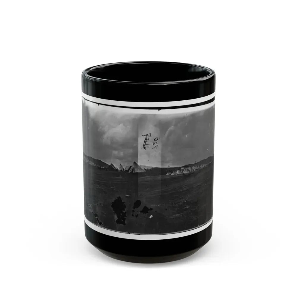 Belle Plain, Virginia. Camp Of Negro Laborers In Quartermaster Department (U.S. Civil War) Black Coffee Mug 15oz - Go Mug Yourself