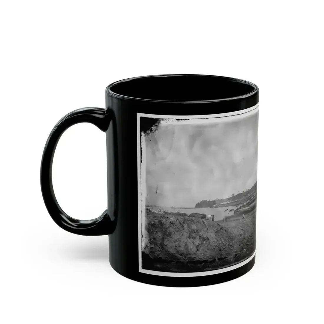Belle Plain, Virginia. Encampment Of 2d New York And 1st Mass. Heavy Artillery (U.S. Civil War) Black Coffee Mug - Go Mug Yourself