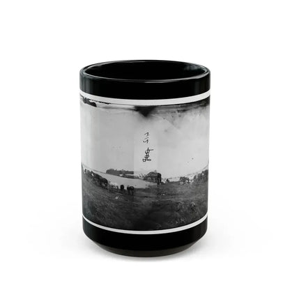 Belle Plain, Virginia. Encampment Of 2nd N.Y. And 1st Mass. Heavy Artillery (U.S. Civil War) Black Coffee Mug 15oz - Go Mug Yourself