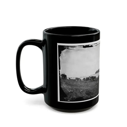 Belle Plain, Virginia. Encampment Of 2nd N.Y. And 1st Mass. Heavy Artillery (U.S. Civil War) Black Coffee Mug - Go Mug Yourself