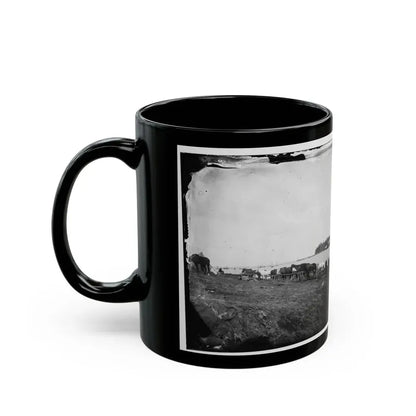 Belle Plain, Virginia. Encampment Of 2nd N.Y. And 1st Mass. Heavy Artillery (U.S. Civil War) Black Coffee Mug - Go Mug Yourself