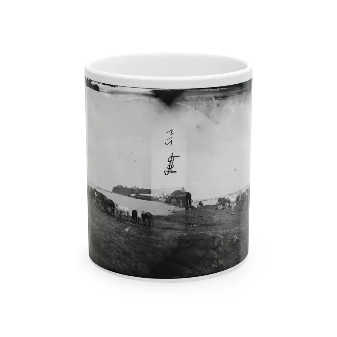 Belle Plain, Virginia. Encampment Of 2nd N.Y. And 1st Mass. Heavy Artillery (U.S. Civil War) White Coffee Mug 11oz - Go Mug Yourself