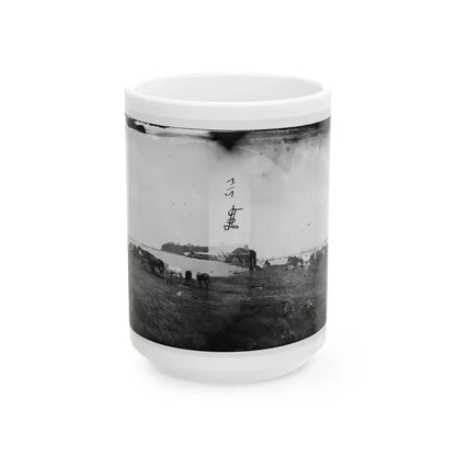 Belle Plain, Virginia. Encampment Of 2nd N.Y. And 1st Mass. Heavy Artillery (U.S. Civil War) White Coffee Mug 15oz - Go Mug Yourself