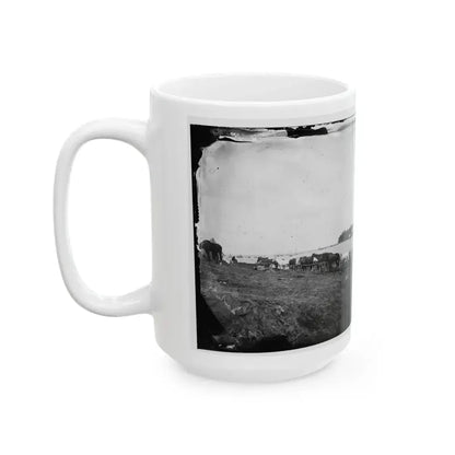 Belle Plain, Virginia. Encampment Of 2nd N.Y. And 1st Mass. Heavy Artillery (U.S. Civil War) White Coffee Mug - Go Mug Yourself