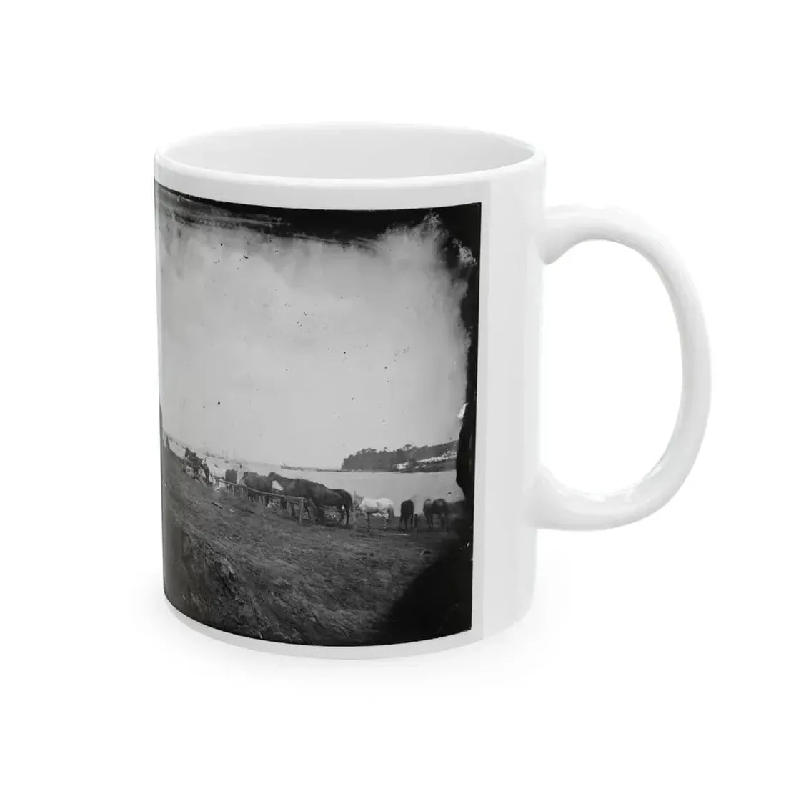 Belle Plain, Virginia. Encampment Of 2nd N.Y. And 1st Mass. Heavy Artillery (U.S. Civil War) White Coffee Mug - Go Mug Yourself
