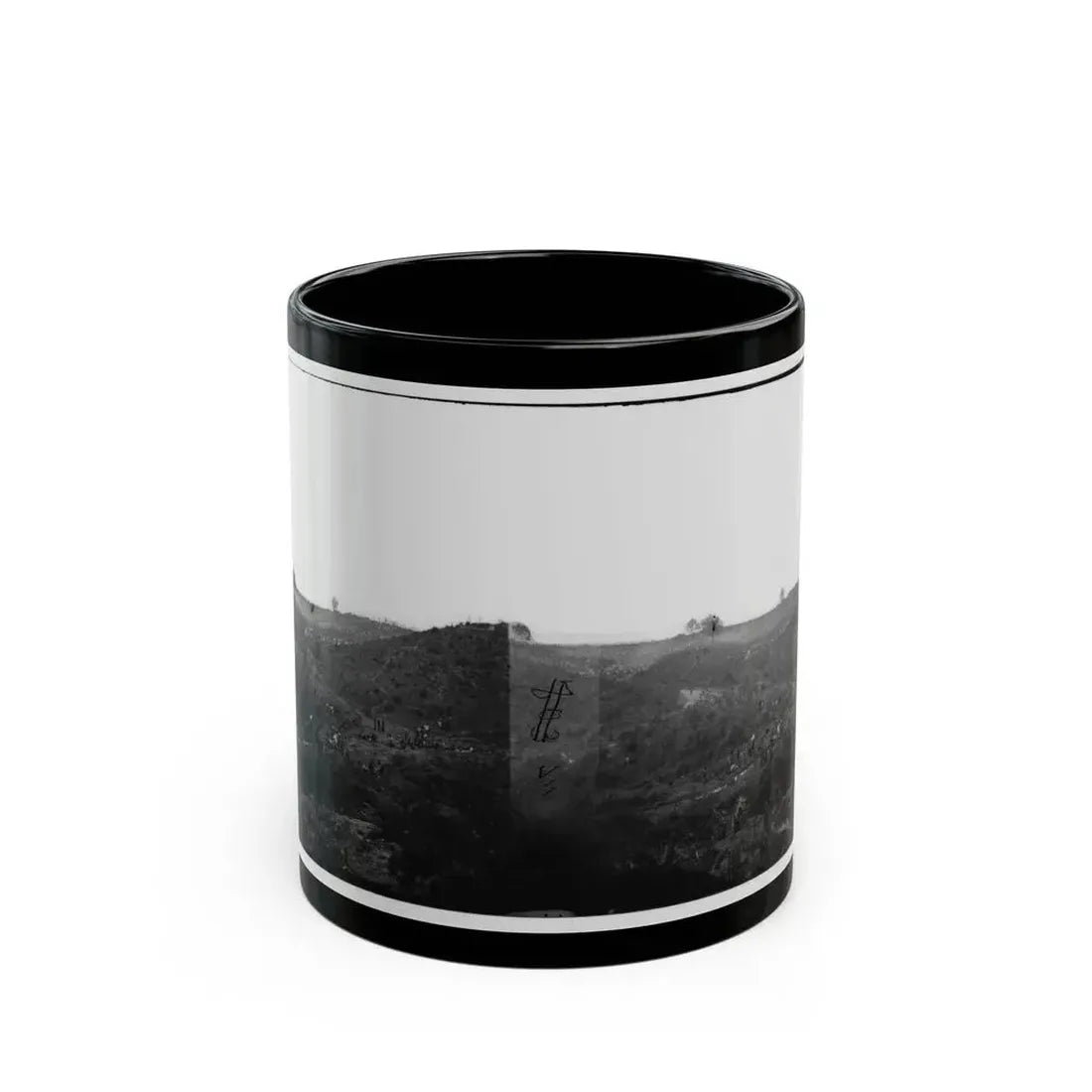 Belle Plain, Virginia. Encampment Of 7,000 Confederates In The  Punch Bowl (2) (U.S. Civil War) Black Coffee Mug 11oz - Go Mug Yourself