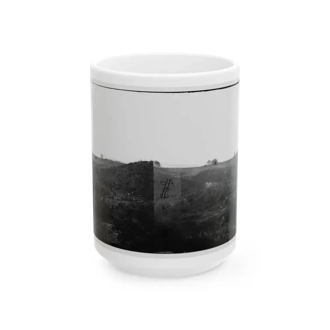 Belle Plain, Virginia. Encampment Of 7,000 Confederates In The  Punch Bowl (2) (U.S. Civil War) White Coffee Mug 15oz - Go Mug Yourself