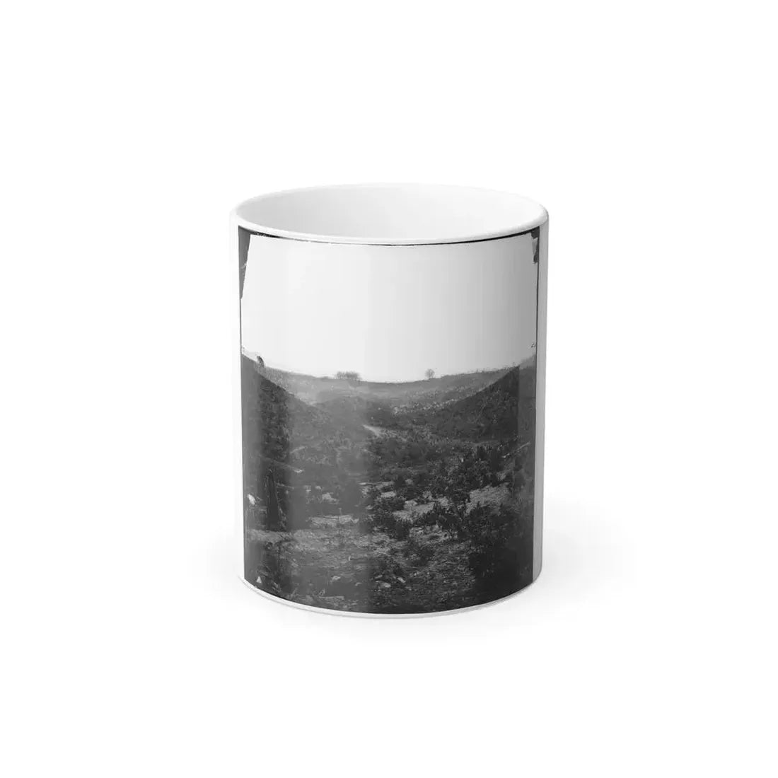 Belle Plain, Virginia. Encampment of 7,000 Confederates in the  Punch Bowl (U.S. Civil War) Color Changing Coffee Mug 11oz Default Title 11oz - Go Mug Yourself