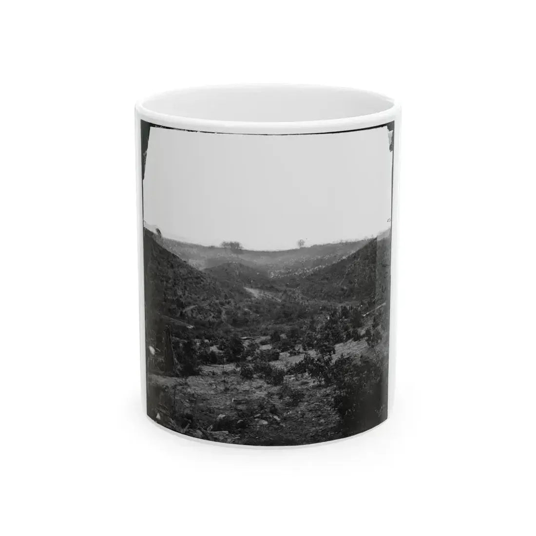 Belle Plain, Virginia. Encampment Of 7,000 Confederates In The  Punch Bowl (U.S. Civil War) White Coffee Mug 11oz - Go Mug Yourself