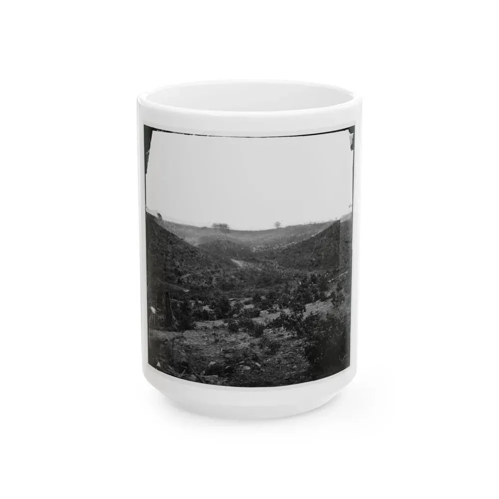 Belle Plain, Virginia. Encampment Of 7,000 Confederates In The  Punch Bowl (U.S. Civil War) White Coffee Mug 15oz - Go Mug Yourself