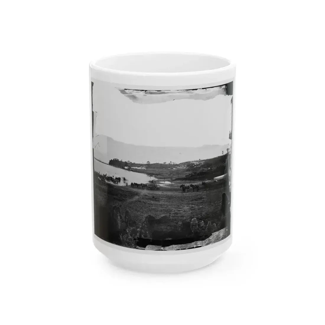 Belle Plain, Virginia. First Landing At Belle Plain (U.S. Civil War) White Coffee Mug 15oz - Go Mug Yourself