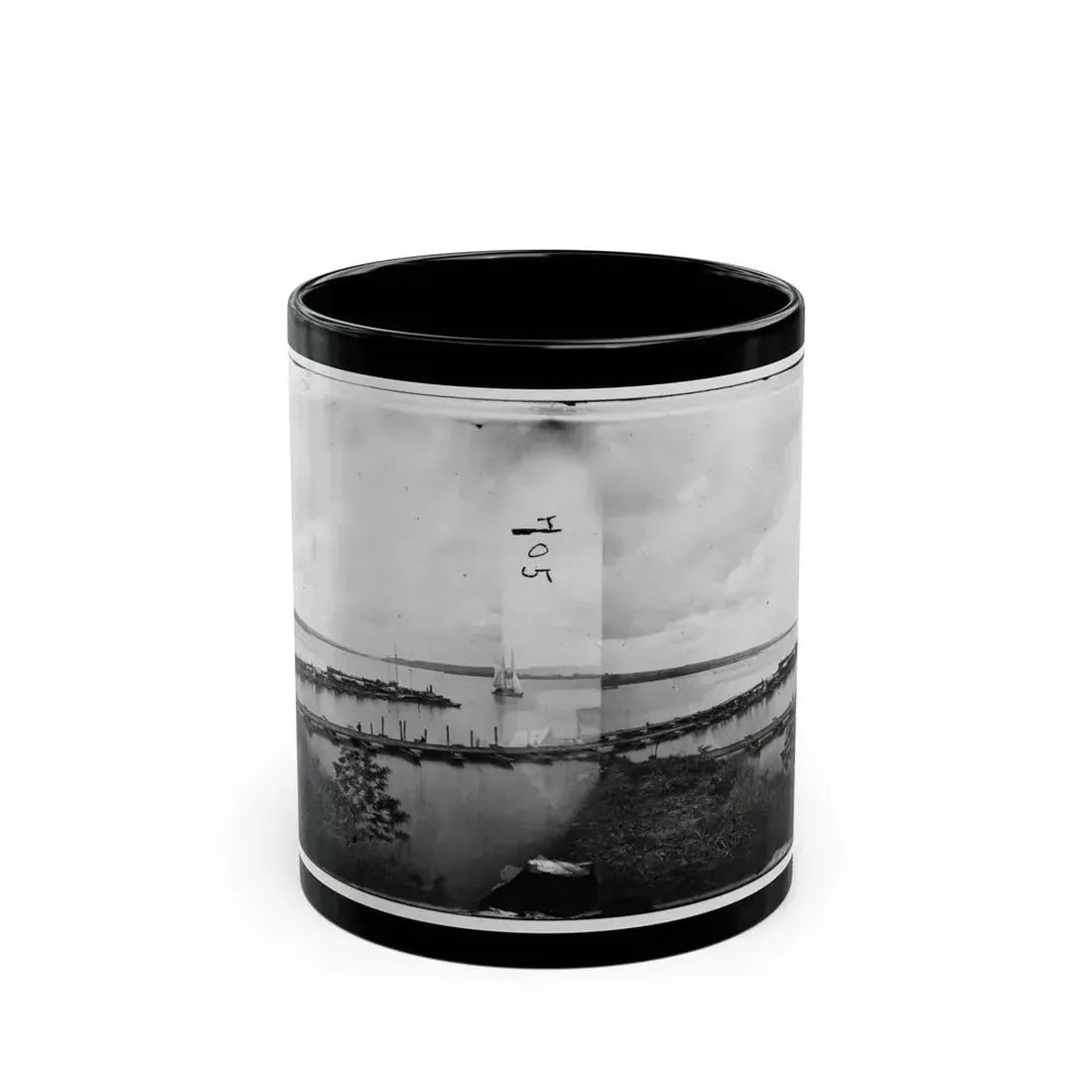 Belle Plain, Virginia. Pontoon Wharf (U.S. Civil War) Black Coffee Mug 11oz - Go Mug Yourself
