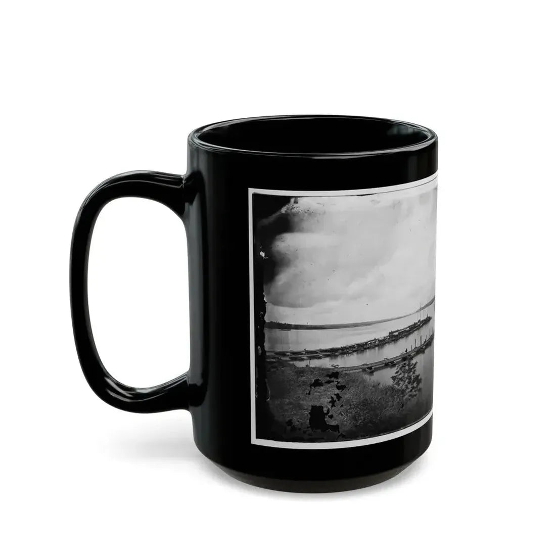 Belle Plain, Virginia. Pontoon Wharf (U.S. Civil War) Black Coffee Mug - Go Mug Yourself