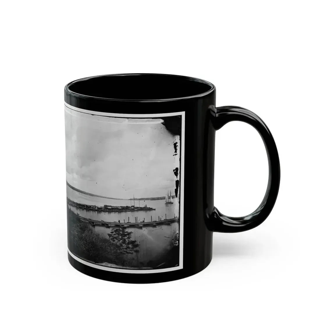 Belle Plain, Virginia. Pontoon Wharf (U.S. Civil War) Black Coffee Mug - Go Mug Yourself