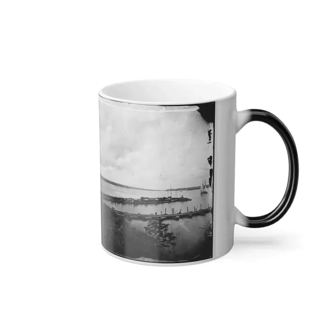 Belle Plain, Virginia. Pontoon Wharf (U.S. Civil War) Color Changing Coffee Mug 11oz - Go Mug Yourself
