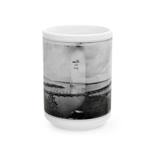 Belle Plain, Virginia. Pontoon Wharf (U.S. Civil War) White Coffee Mug 15oz - Go Mug Yourself