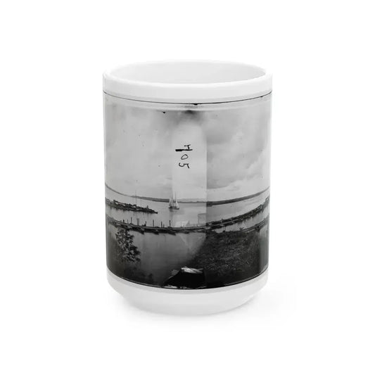 Belle Plain, Virginia. Pontoon Wharf (U.S. Civil War) White Coffee Mug 15oz - Go Mug Yourself