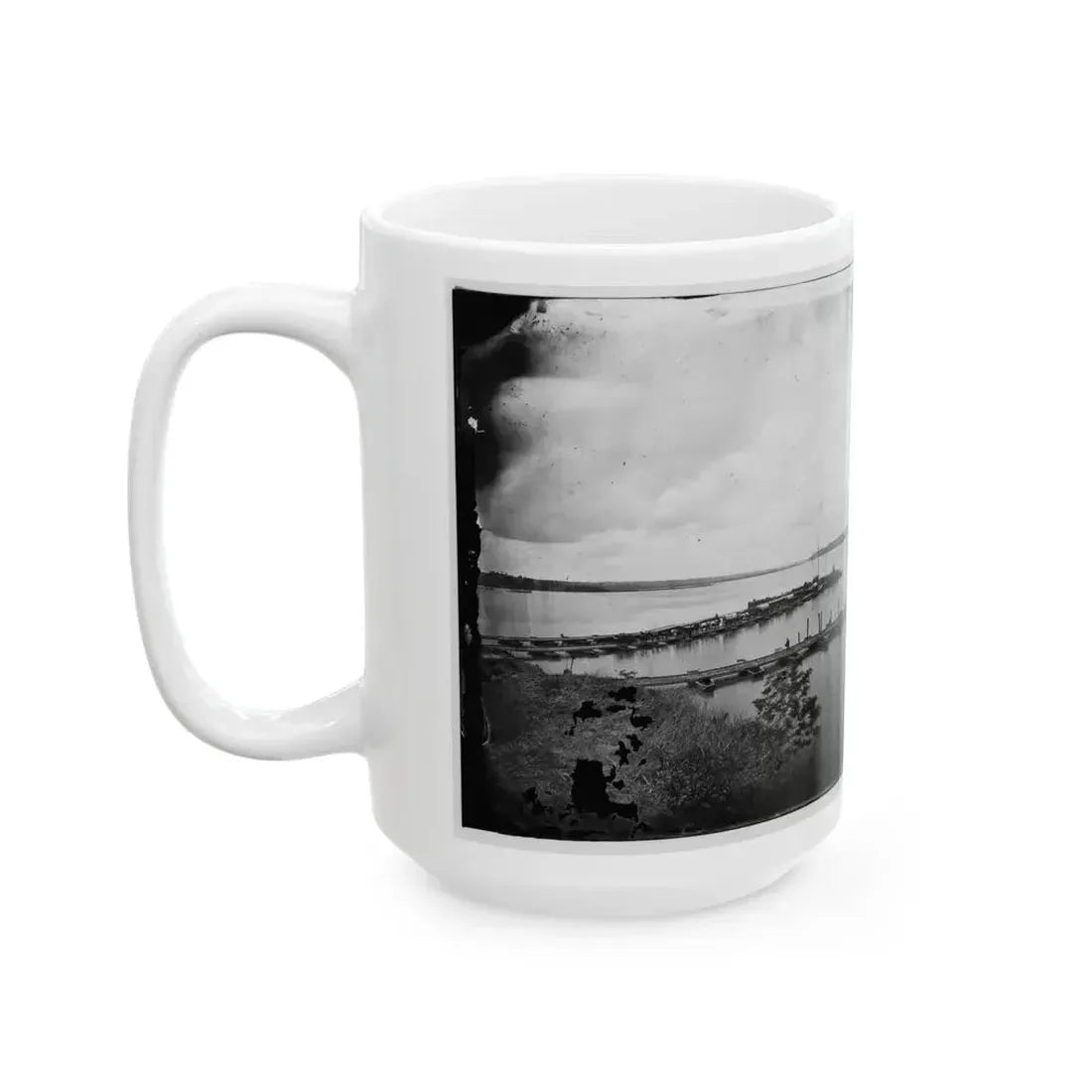 Belle Plain, Virginia. Pontoon Wharf (U.S. Civil War) White Coffee Mug - Go Mug Yourself