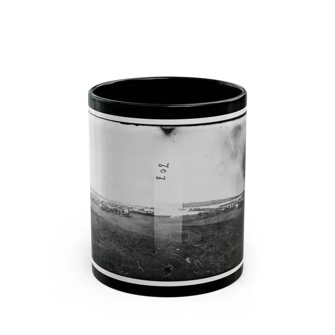 Belle Plain, Virginia. Quartermaster Department (U.S. Civil War) Black Coffee Mug 11oz - Go Mug Yourself